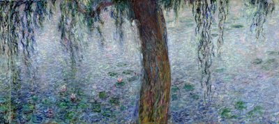 Waterlilies: Morning with Weeping Willows (detail) by Claude Monet